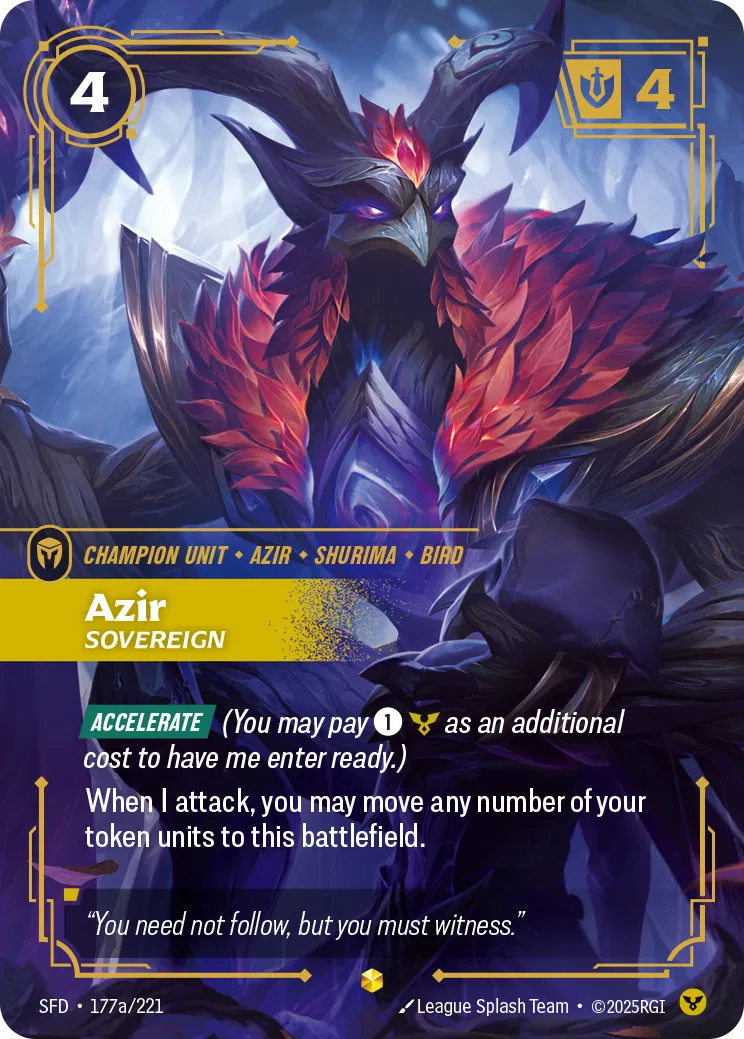 Azir - Sovereign (Alternate Art) - SFD 177a/221  (Foil)