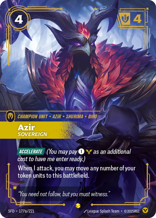 Azir - Sovereign (Alternate Art) - SFD 177a/221  (Foil)