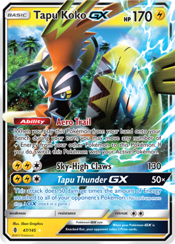 Tapu Koko GX - Guardians Rising 47/145  (Foil)