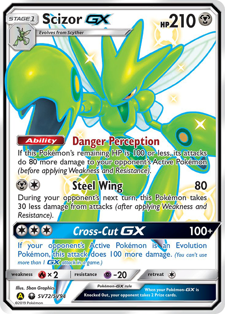 Scizor GX - Hidden Fates: Shiny Vault SV72/SV94 (Foil) - Near Mint