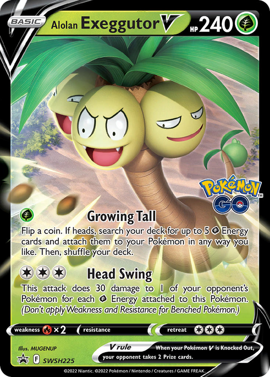 Alolan Exeggutor V - Sword & Shield Promo SWSH225 (Foil) - Near Mint