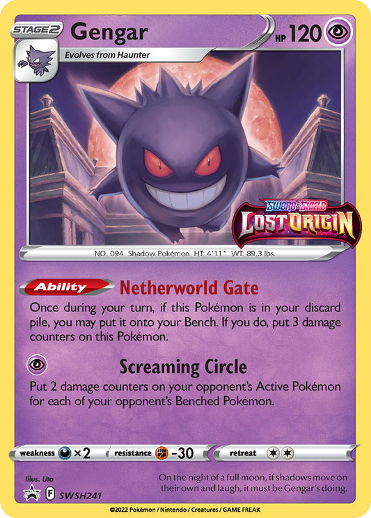 Gengar (Prerelease) - Sword & Shield Promo SWSH241  (Foil) - Near Mint - Ungraded