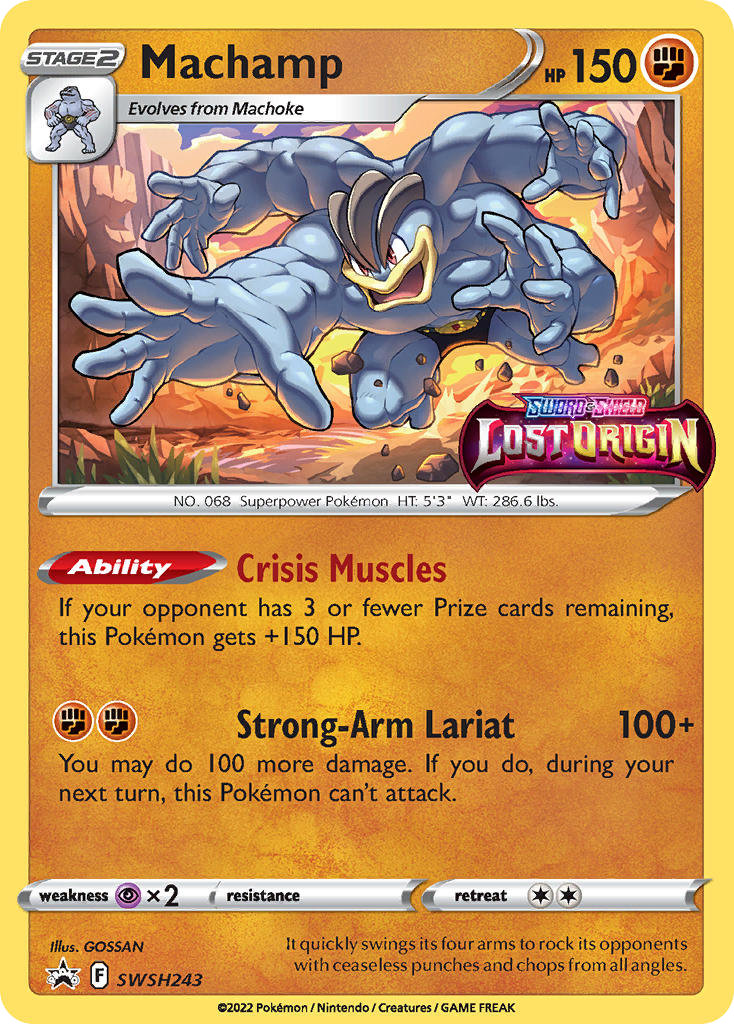 Machamp (Prerelease) - Sword & Shield Promo SWSH243  (Foil) - Near Mint - Ungraded