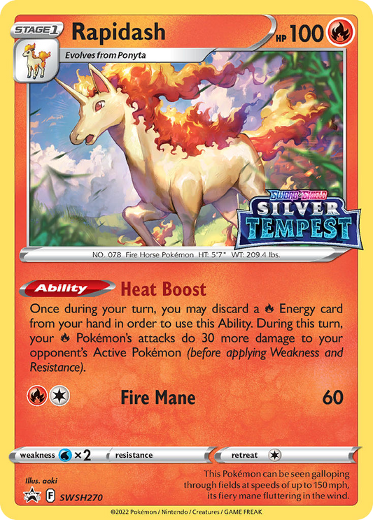 Rapidash (Prerelease) - Sword & Shield Promo SWSH270  (Foil) - Near Mint - Ungraded