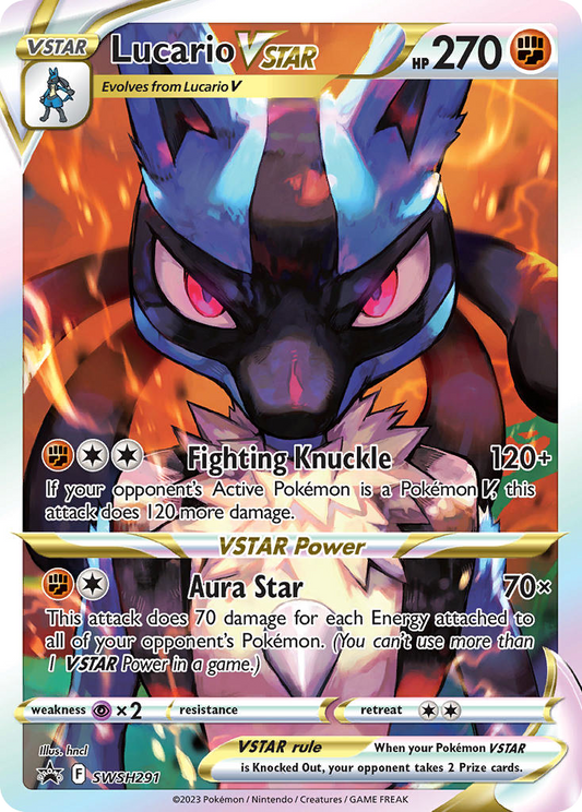 Lucario VSTAR - Sword & Shield Promo SWSH291  (Foil) - Near Mint - Ungraded