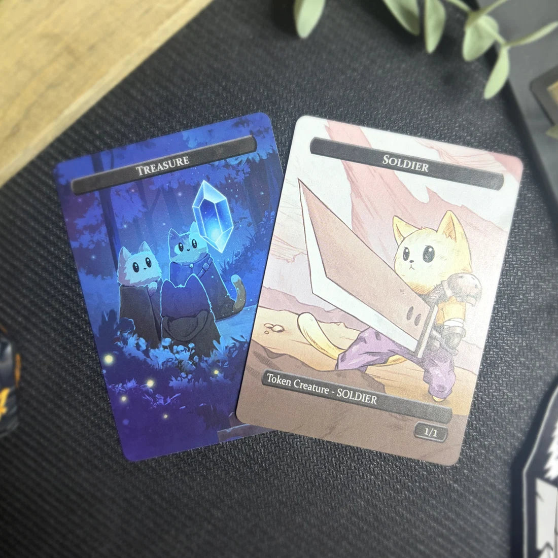 Caverns & Calicos Manacat Tokens & Proxies - Soldier & Treasure Token Set