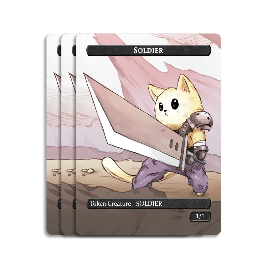 Caverns & Calicos Manacat Tokens & Proxies - Soldier & Treasure Token Set