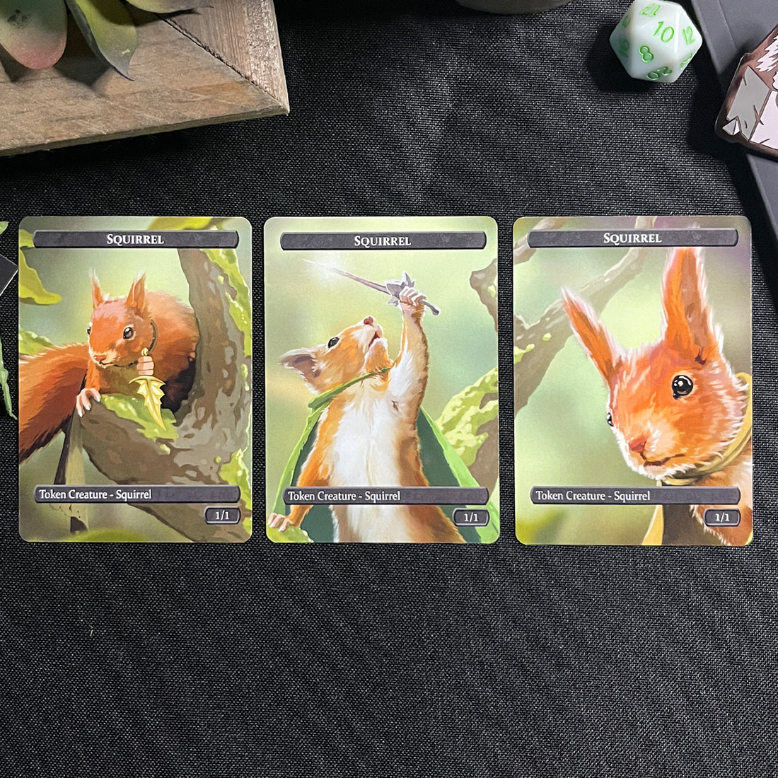 Caverns & Calicos Manacat Tokens & Proxies - Squirrel & Food Token Set