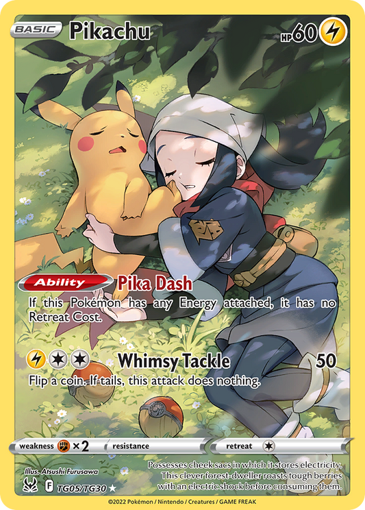 Pikachu - Lost Origin Trainer Gallery TG05/TG30 (Foil) - Lightly Played