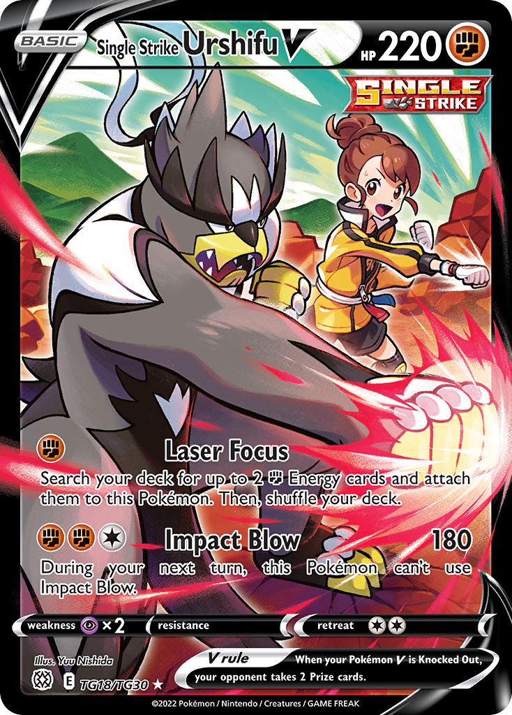 Single Strike Urshifu V - Brilliant Stars Trainer Gallery TG18/TG30 (Foil) - Near Mint