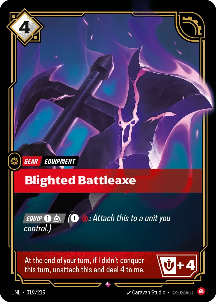 Blighted Battleaxe - Unleashed 019/219 (Foil)