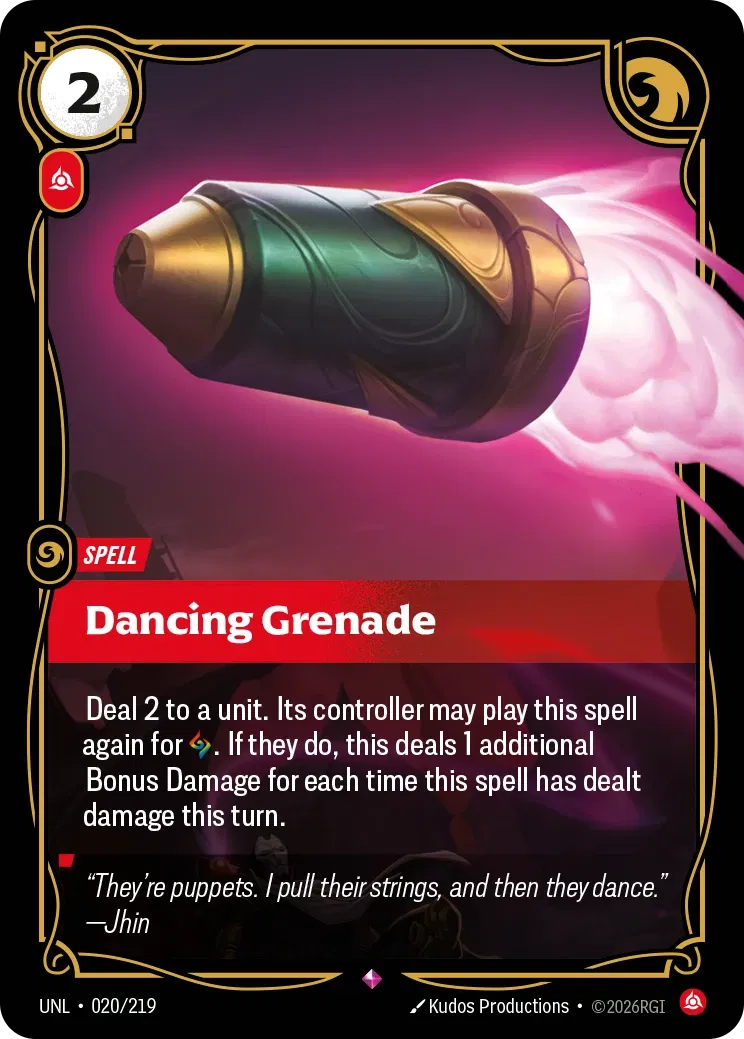 Dancing Grenade - Unleashed 020/219 (Foil)