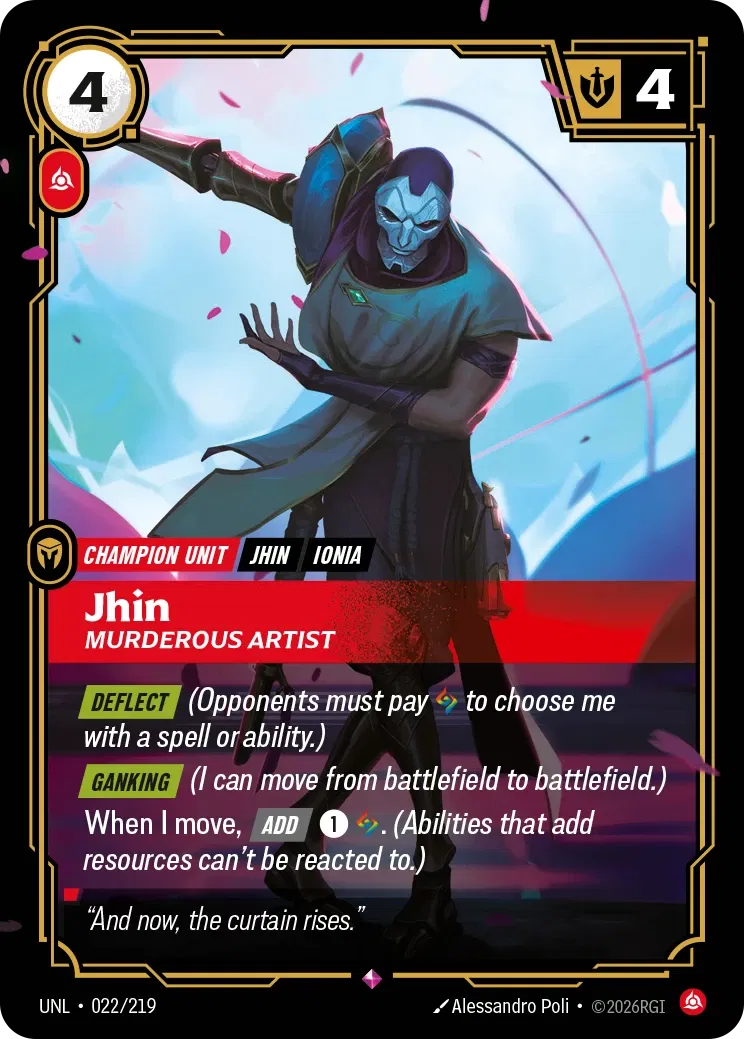Jhin - Murderous Artist - Unleashed 022/219 (Foil)