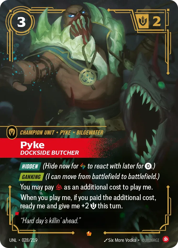 Pyke - Dockside Butcher - Unleashed 028/219 (Foil)