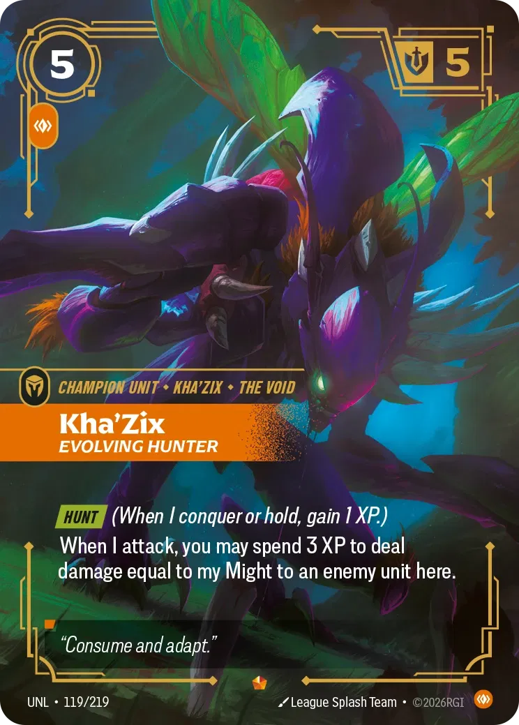Kha'Zix - Evolving Hunter - Unleashed 119/219 (Foil)