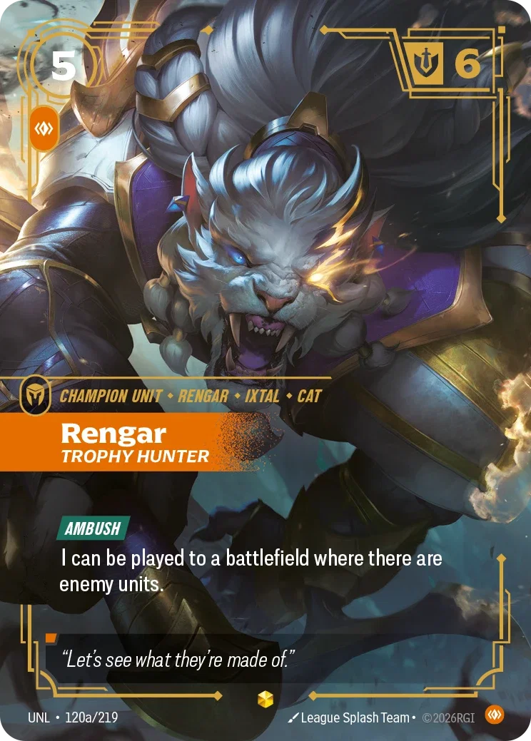 Rengar - Trophy Hunter (Alternate Art) - Unleashed 120a/219 (Foil)