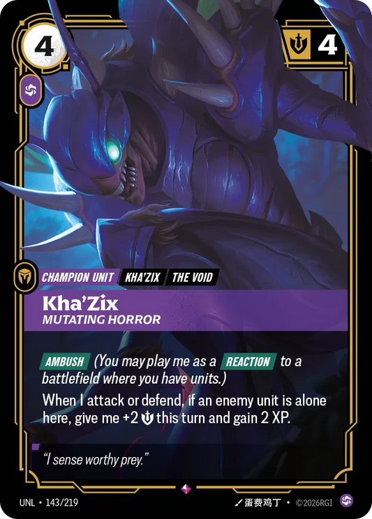 Kha'Zix - Mutating Horror - Unleashed 143/219 (Foil)