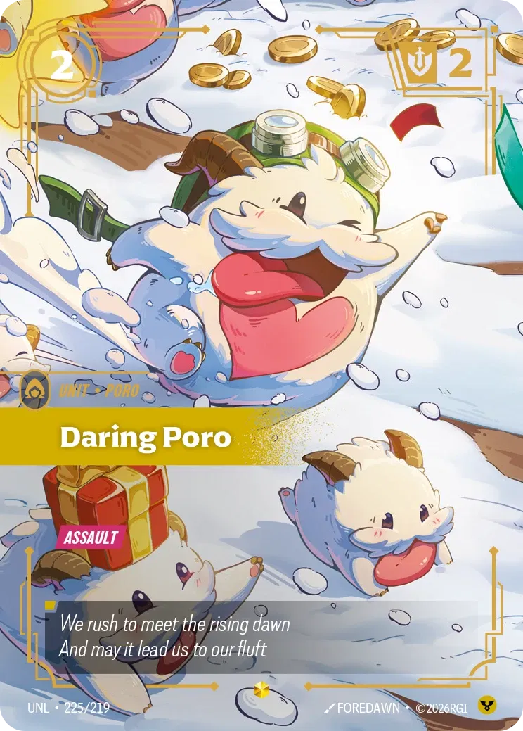 Daring Poro (Overnumbered) - Unleashed 225/219 (Foil)