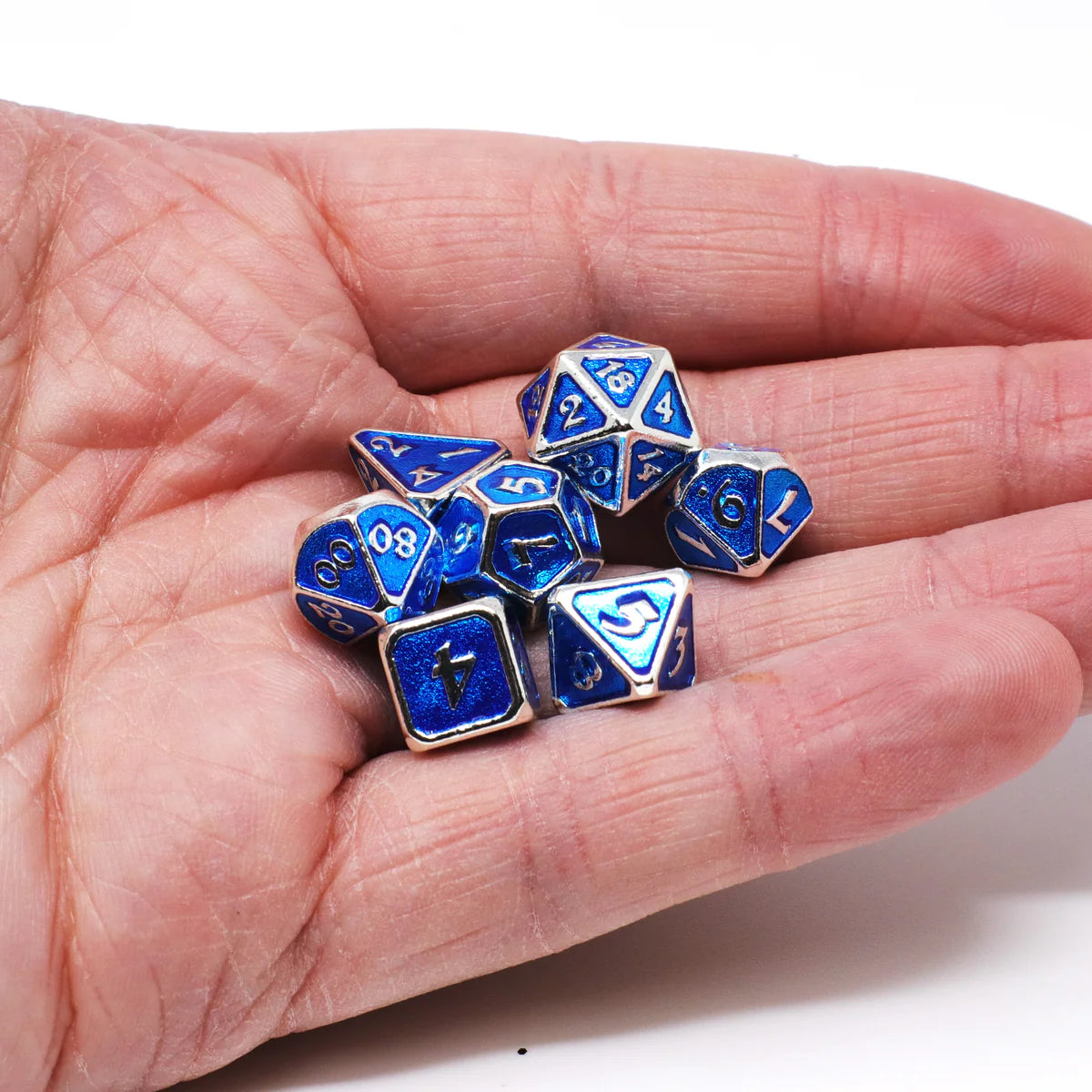 Critlings 7pc Mini RPG Set - Platinum Aquamarine - Die Hard Dice