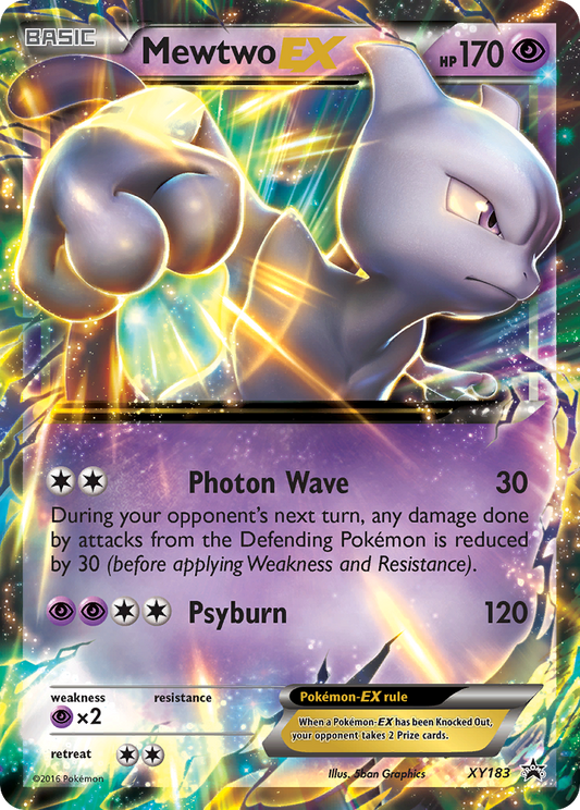 Mewtwo EX - XY Promos XY183 (Foil) - Moderately Played