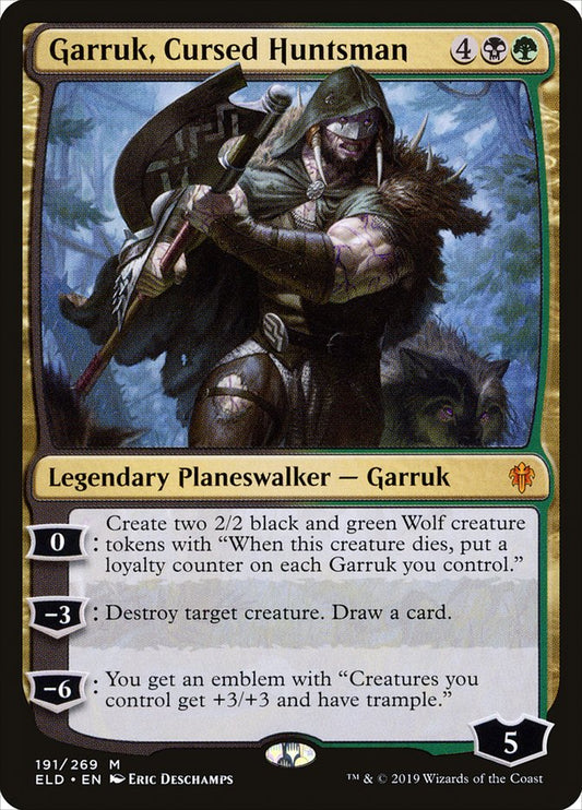 Garruk, Cursed Huntsman - Throne of Eldraine 191