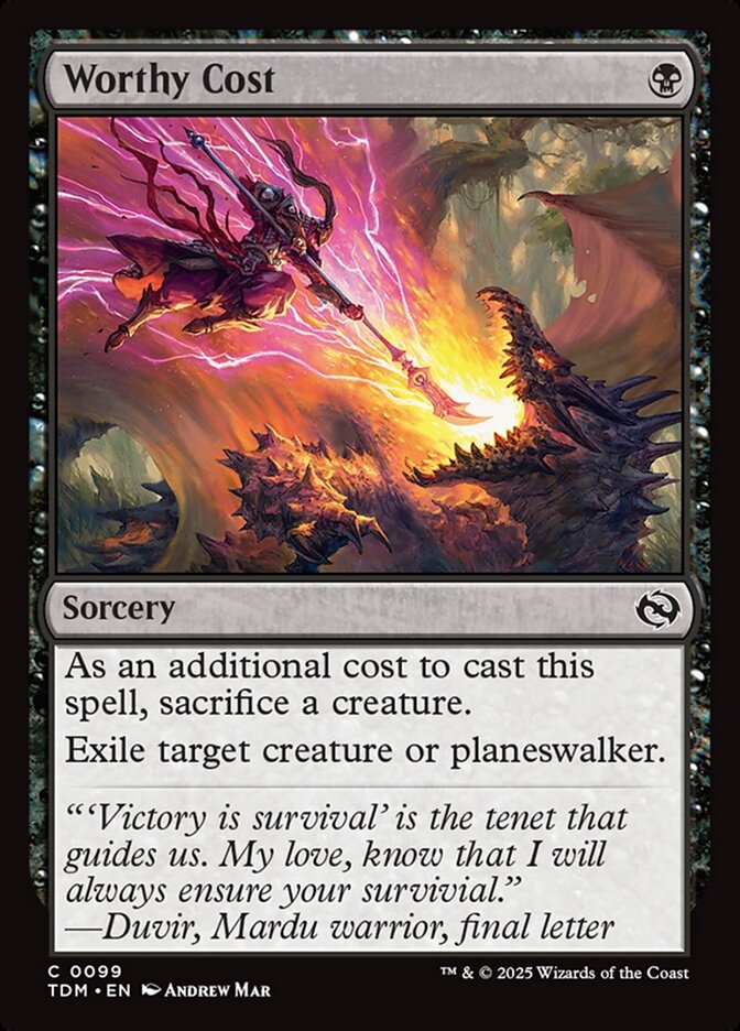 Worthy Cost - Tarkir: Dragonstorm 99 (Foil)