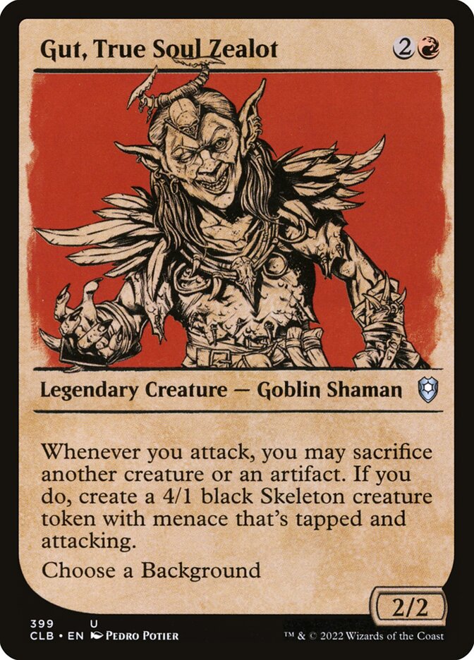 Gut, True Soul Zealot (Showcase) - Commander Legends: Battle for Baldur's Gate 399