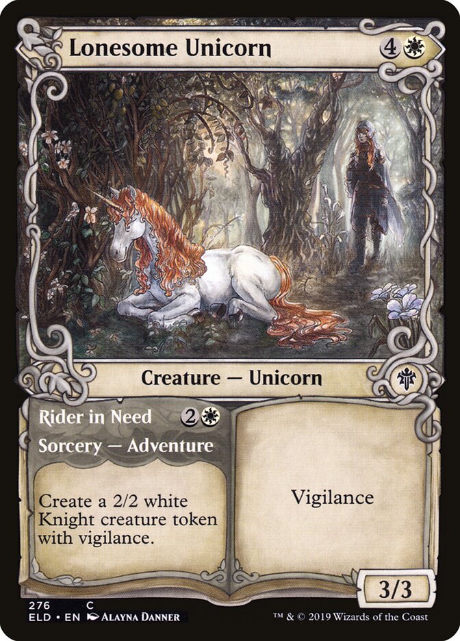 Lonesome Unicorn (Showcase) - Throne of Eldraine 276