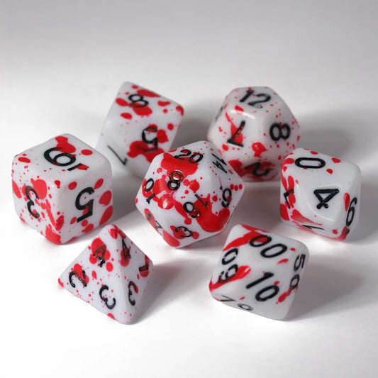 7pc RPG Set - Color Spray - Red - Die Hard Dice