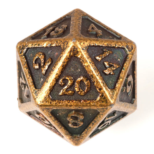 Dire d20 - Mythica Dark Gold - Die Hard Dice