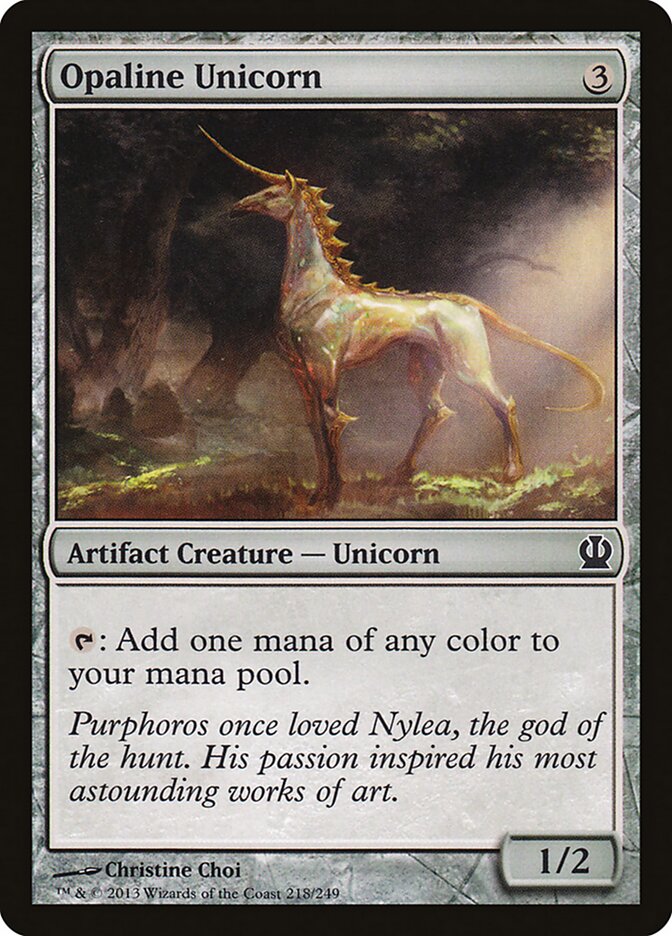 Opaline Unicorn - Theros 218