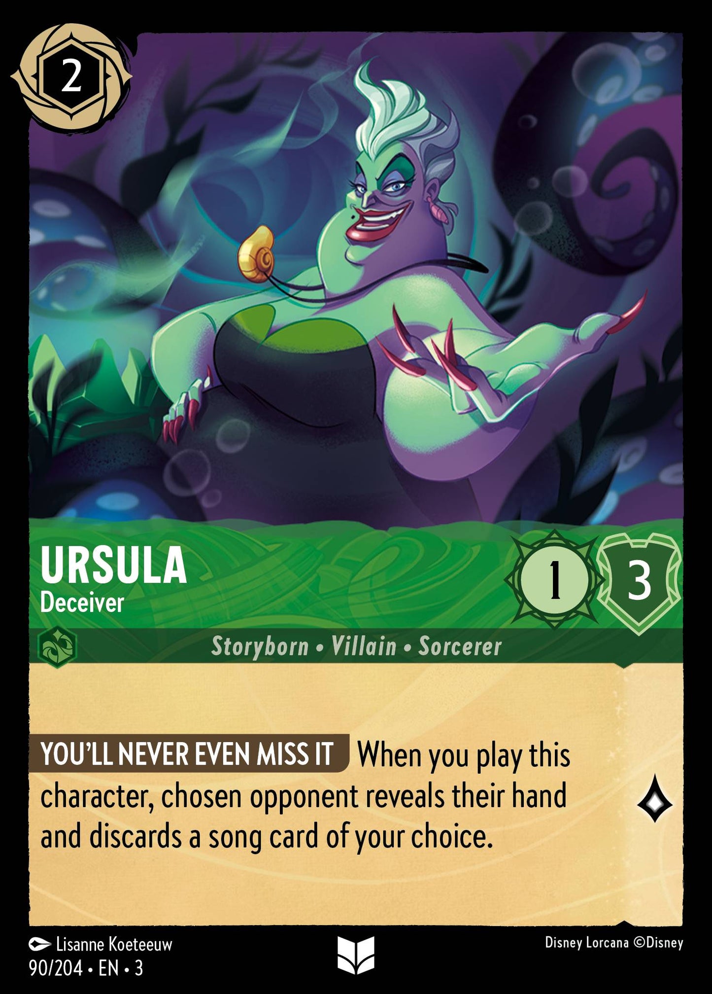 Ursula - Deceiver - Into the Inklands 90/204 - Near Mint