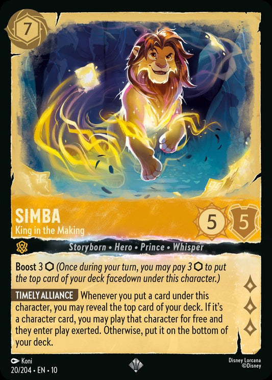 Simba - King in the Making - Whispers in the Well 20/204  (Foil) - Near Mint - Ungraded