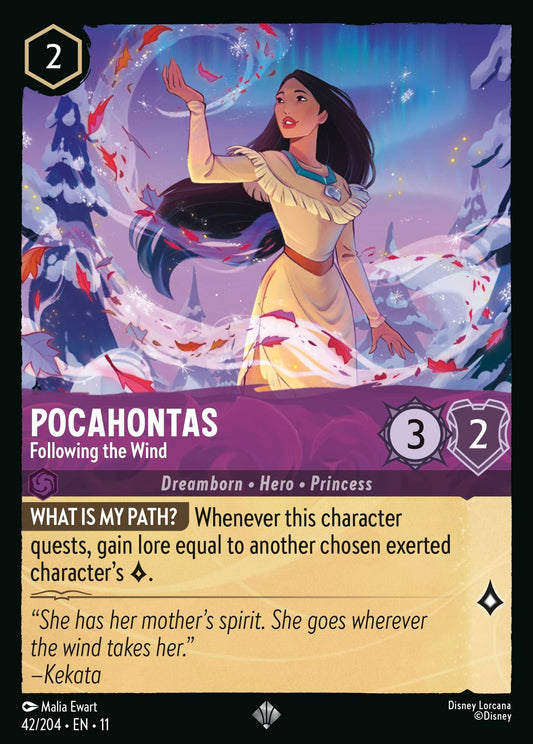 Pocahontas - Following the Wind - Winterspell 42/204 - Near Mint