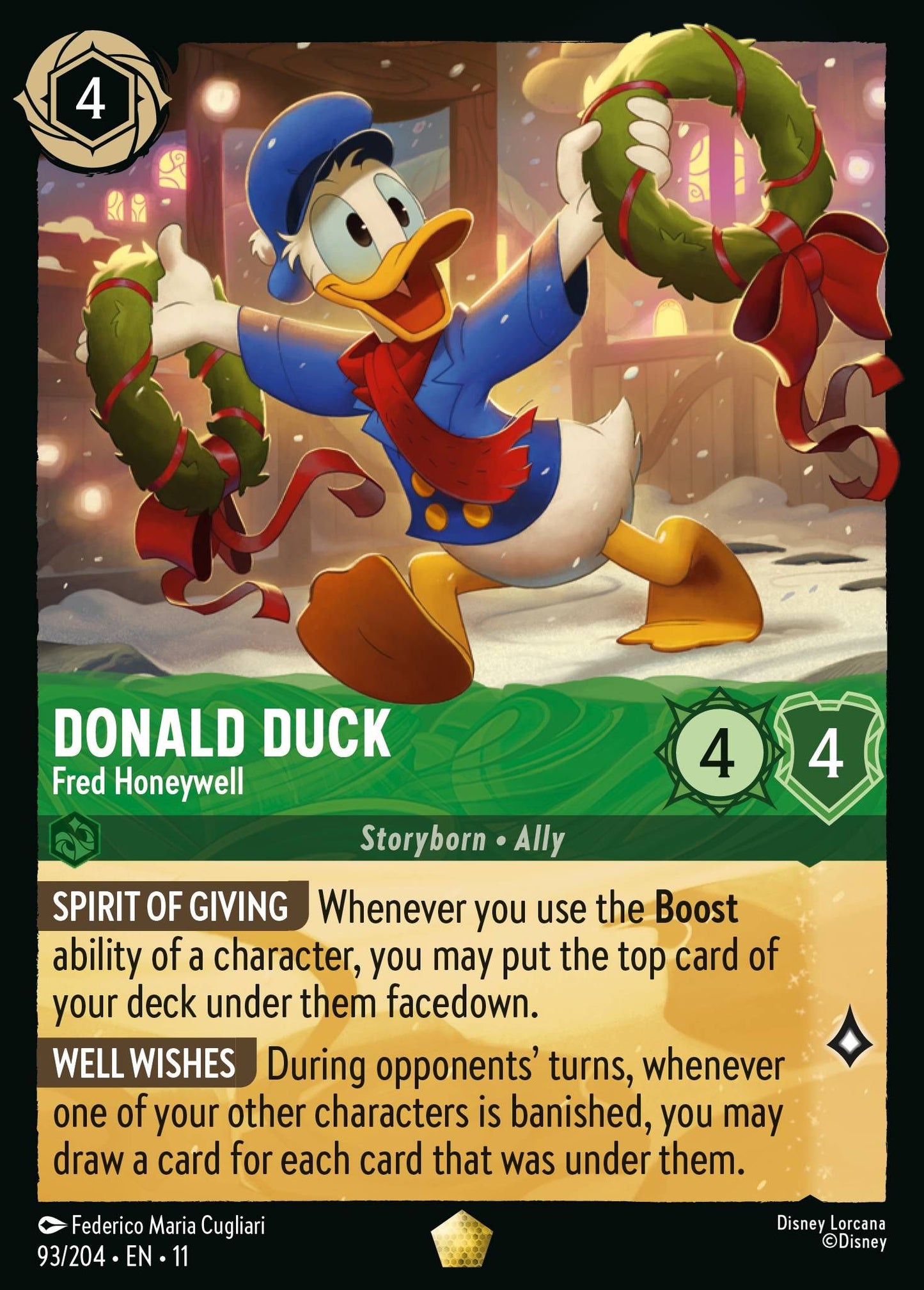 Donald Duck - Fred Honeywell - Winterspell 93/204 - Near Mint