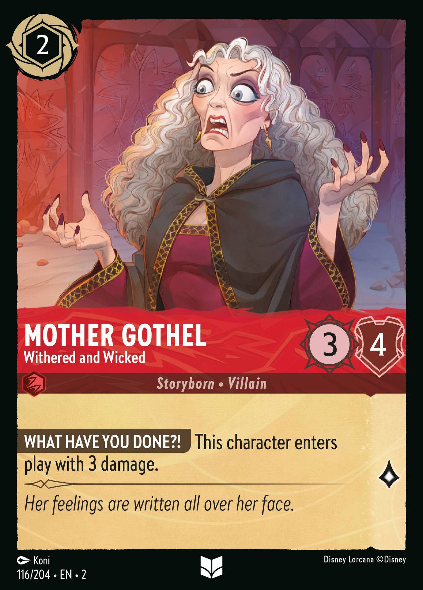 Mother Gothel - Withered and Wicked - 116/204 (Foil)