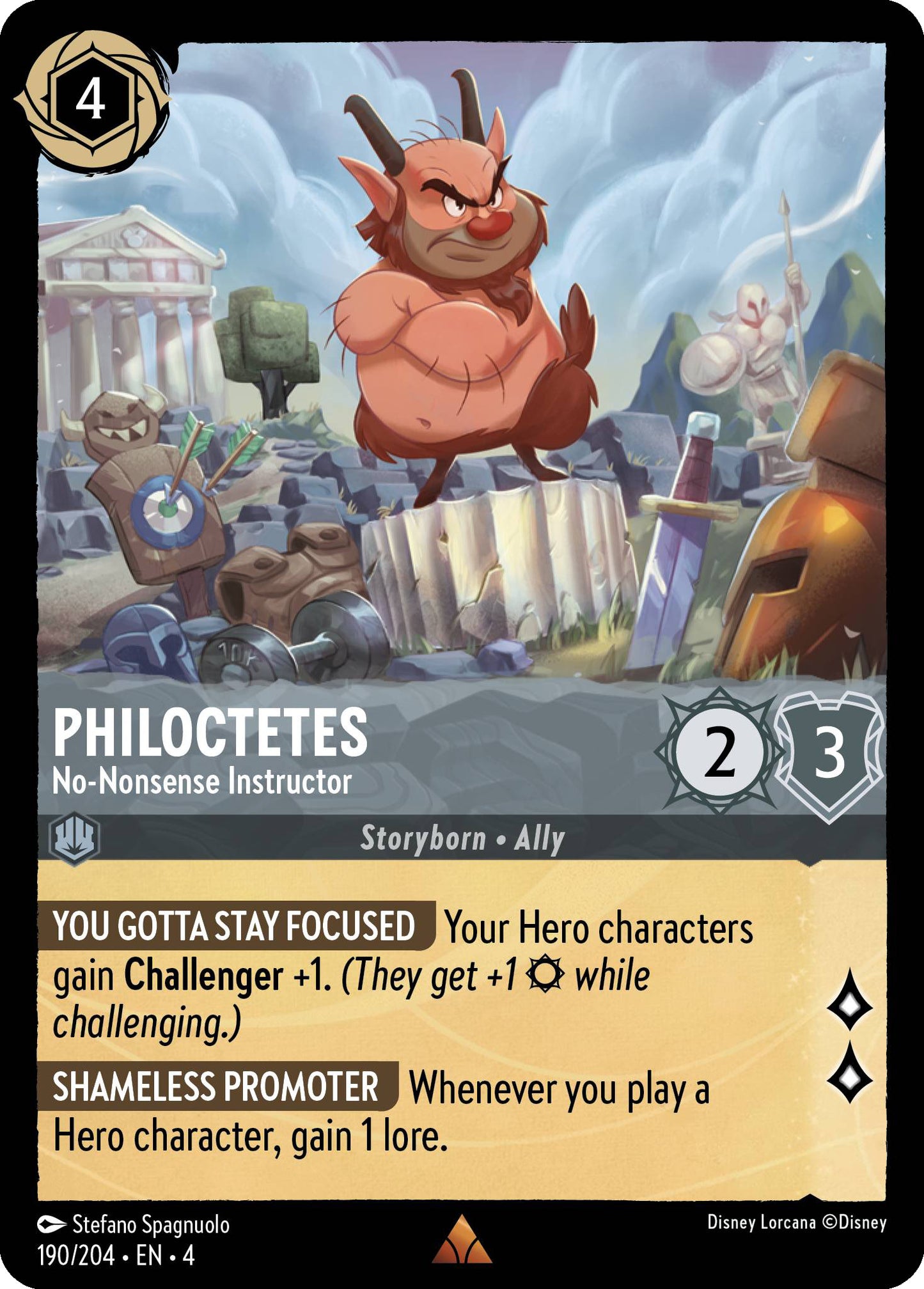 Philoctetes - No-Nonsense Instructor - Ursula's Return 190/204  - Near Mint - Ungraded