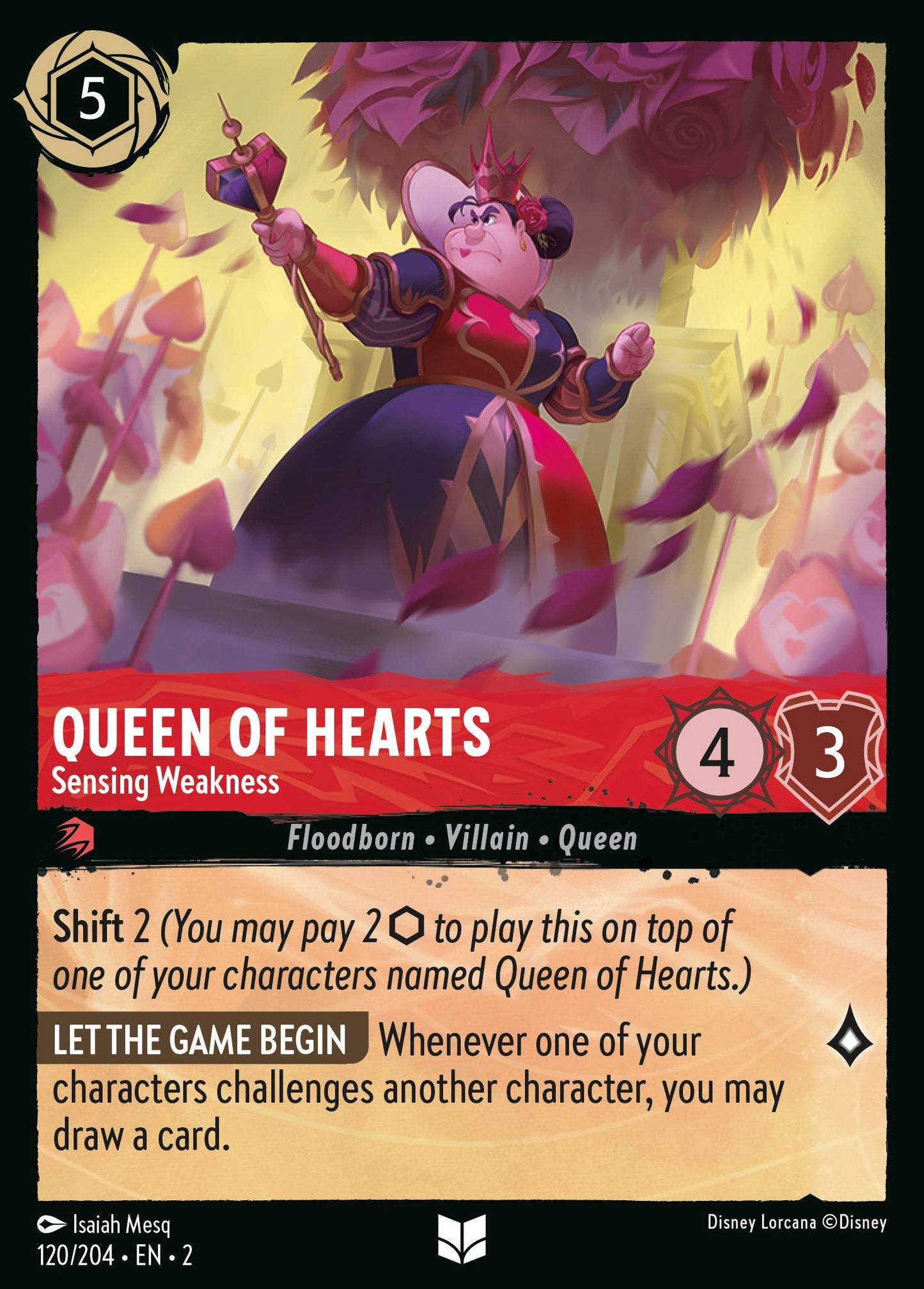Queen of Hearts - Sensing Weakness - Rise of the Floodborn 120/204