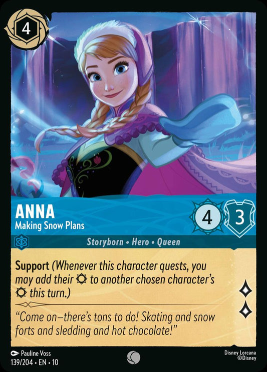 Anna - Making Snow Plans - Whispers in the Well 139/204  (Foil) - Near Mint - Ungraded