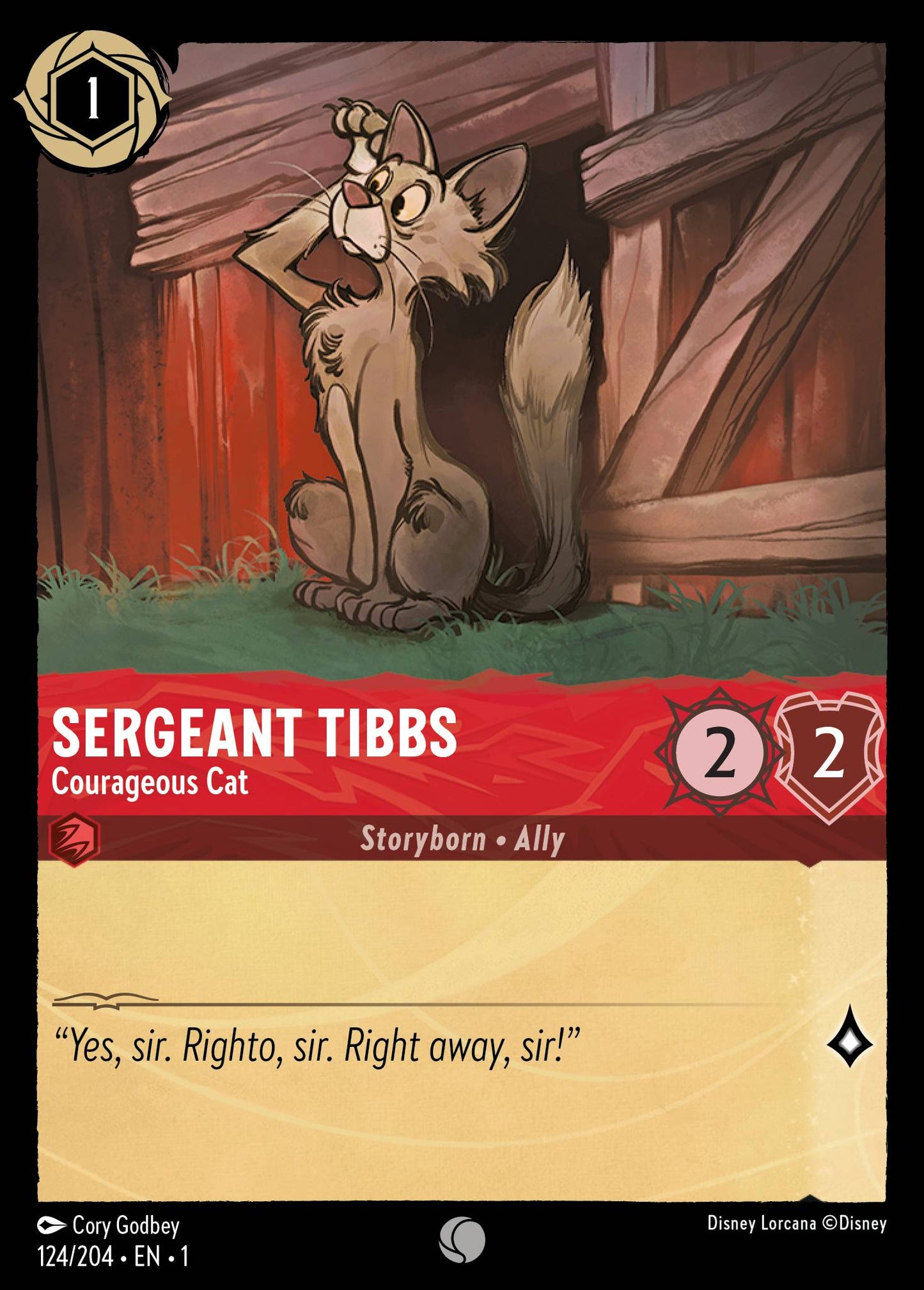 Sergeant Tibbs - Courageous Cat - 124/204 (Foil)