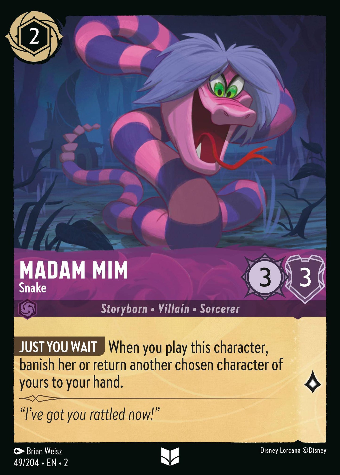 Madam Mim - Snake - Rise of the Floodborn 49/204 - Near Mint