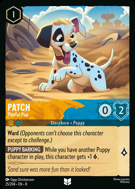 Patch - Playful Pup - Reign of Jafar 25/204  (Foil) - Near Mint - Ungraded