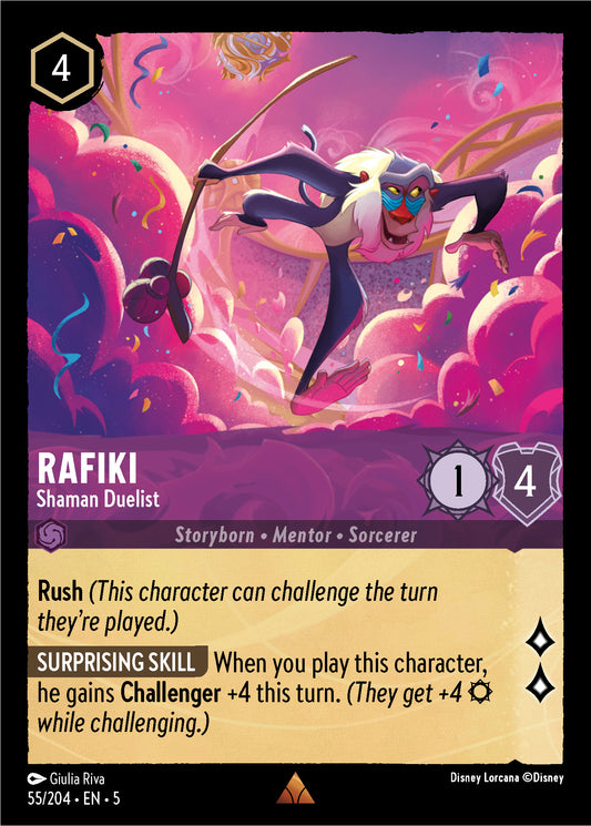 Rafiki - Shaman Duelist - Shimmering Skies 55/204  - Near Mint - Ungraded
