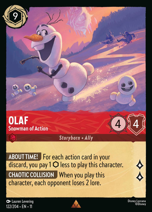 Olaf - Snowman of Action - Winterspell 122/204 - Near Mint