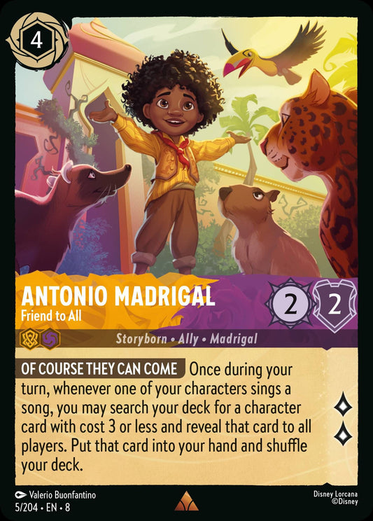 Antonio Madrigal - Friend to All - Reign of Jafar 5/204  - Near Mint - Ungraded