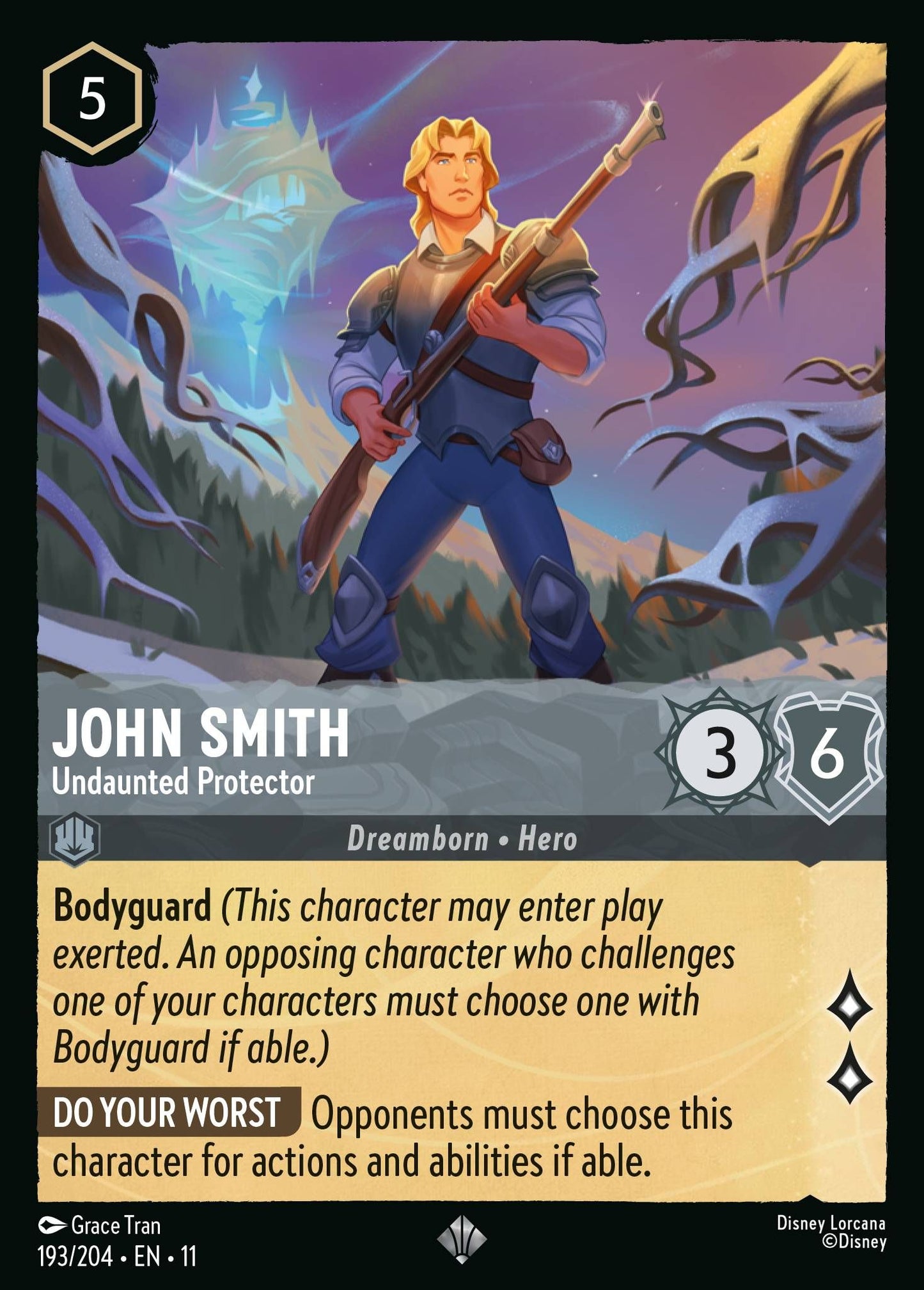 John Smith - Undaunted Protector - Winterspell 193/204 - Near Mint
