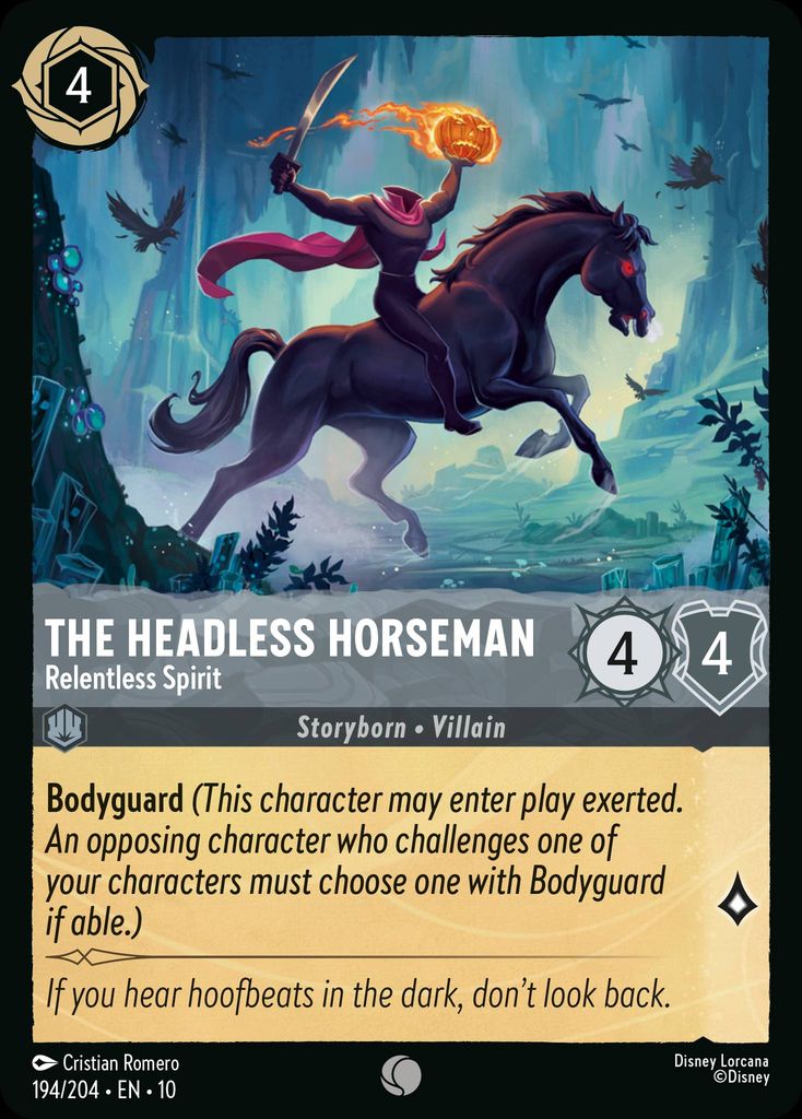The Headless Horseman - Relentless Spirit - Whispers in the Well 194/204 (Foil) - Near Mint
