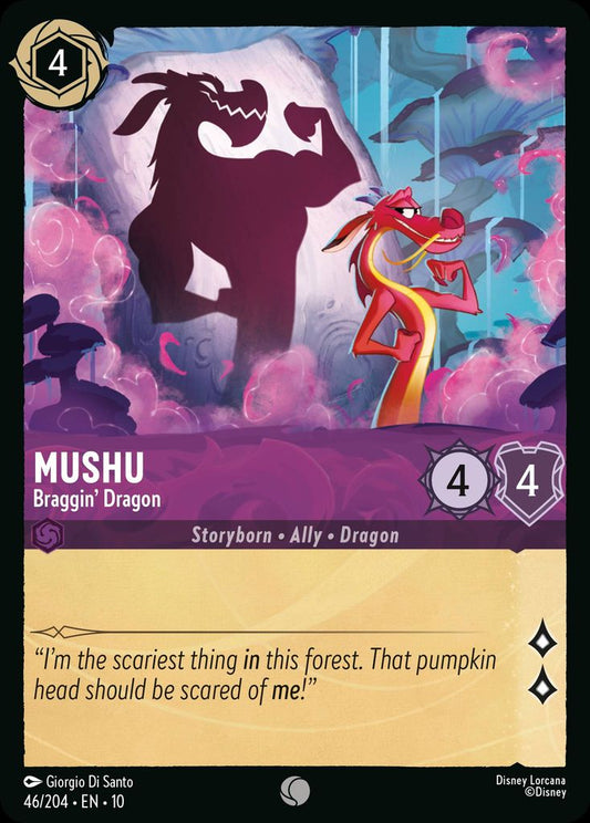 Mushu - Braggin' Dragon - Whispers in the Well 46/204 (Foil) - Near Mint