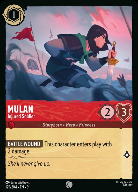Mulan - Injured Soldier - Fabled 125/204  (Foil) - Near Mint