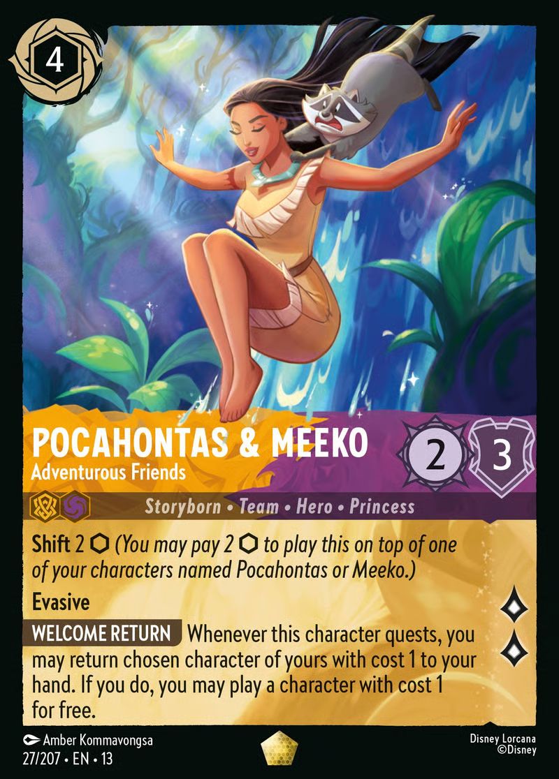 Pocahontas & Meeko - Adventurous Friends - Attack of the Vine! 27/204 - Near Mint